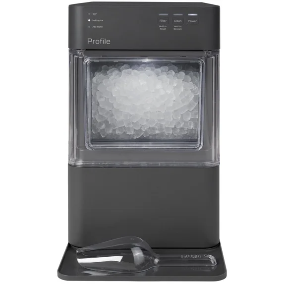 GE Profile Opal Mini Nugget Countertop Ice Maker with Descaler, 36lb - Charcoal Gray